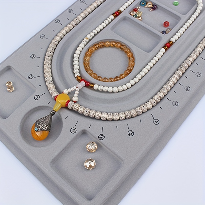 Flocked Bead Board For Diy Bracelet Necklace Beading Jewelry - Temu