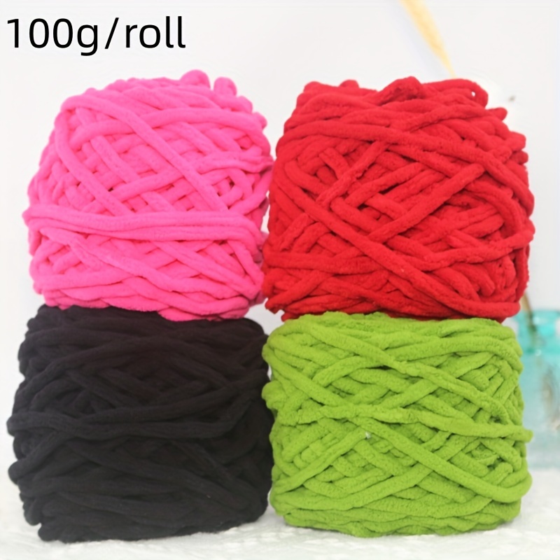 100g Wool Chenille Crochet Yarn Thick Wool Yarn Threads Yarn for Knitting  Crochet Scarf Blanket Hand