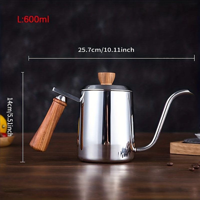 Pour Over Coffee Pot Metal Coffee Kettle Long Spout Coffee Kettle Office  Tea Kettle(600ml)