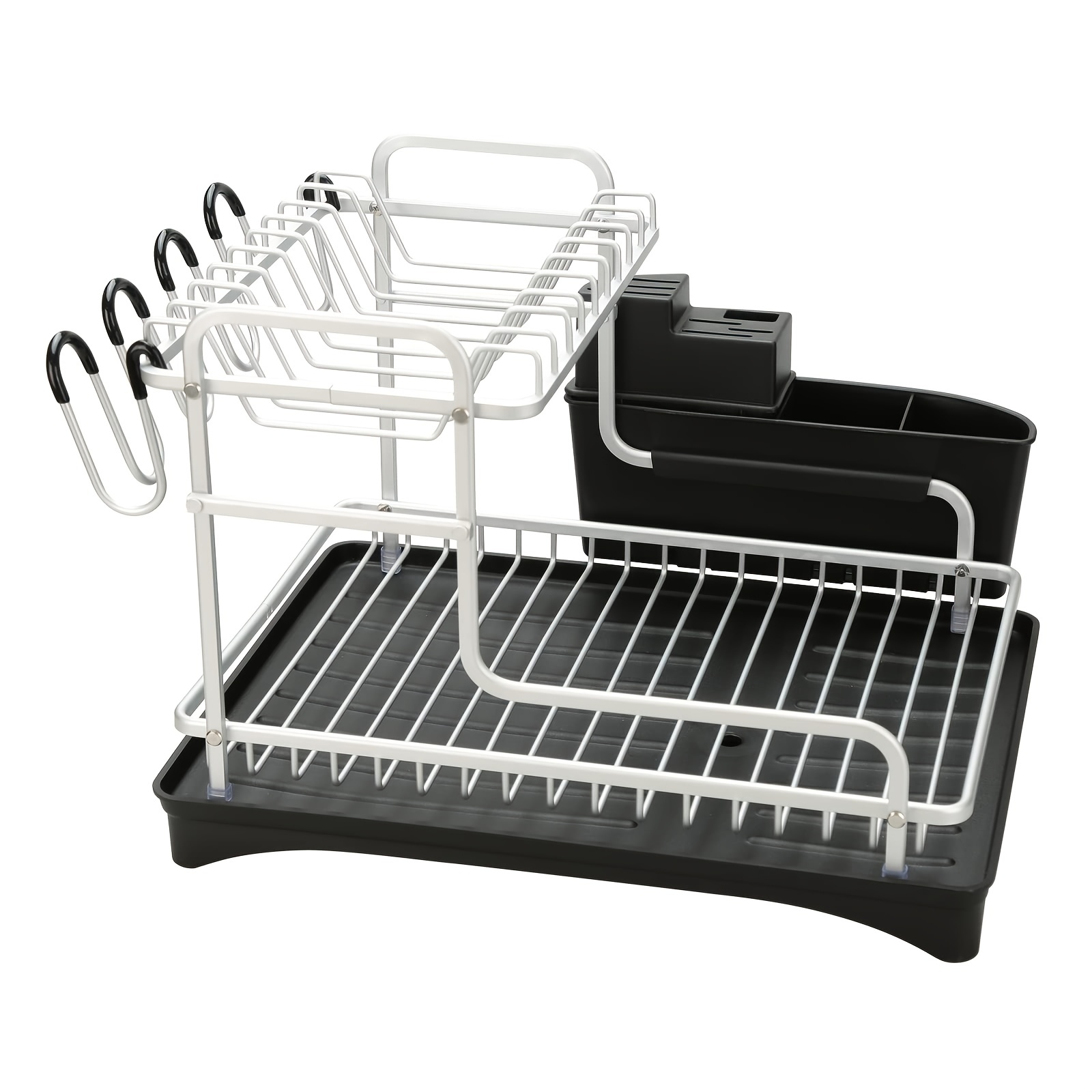 2 tier Dish Drying Rack Dish Rack And Drainboard Set With - Temu