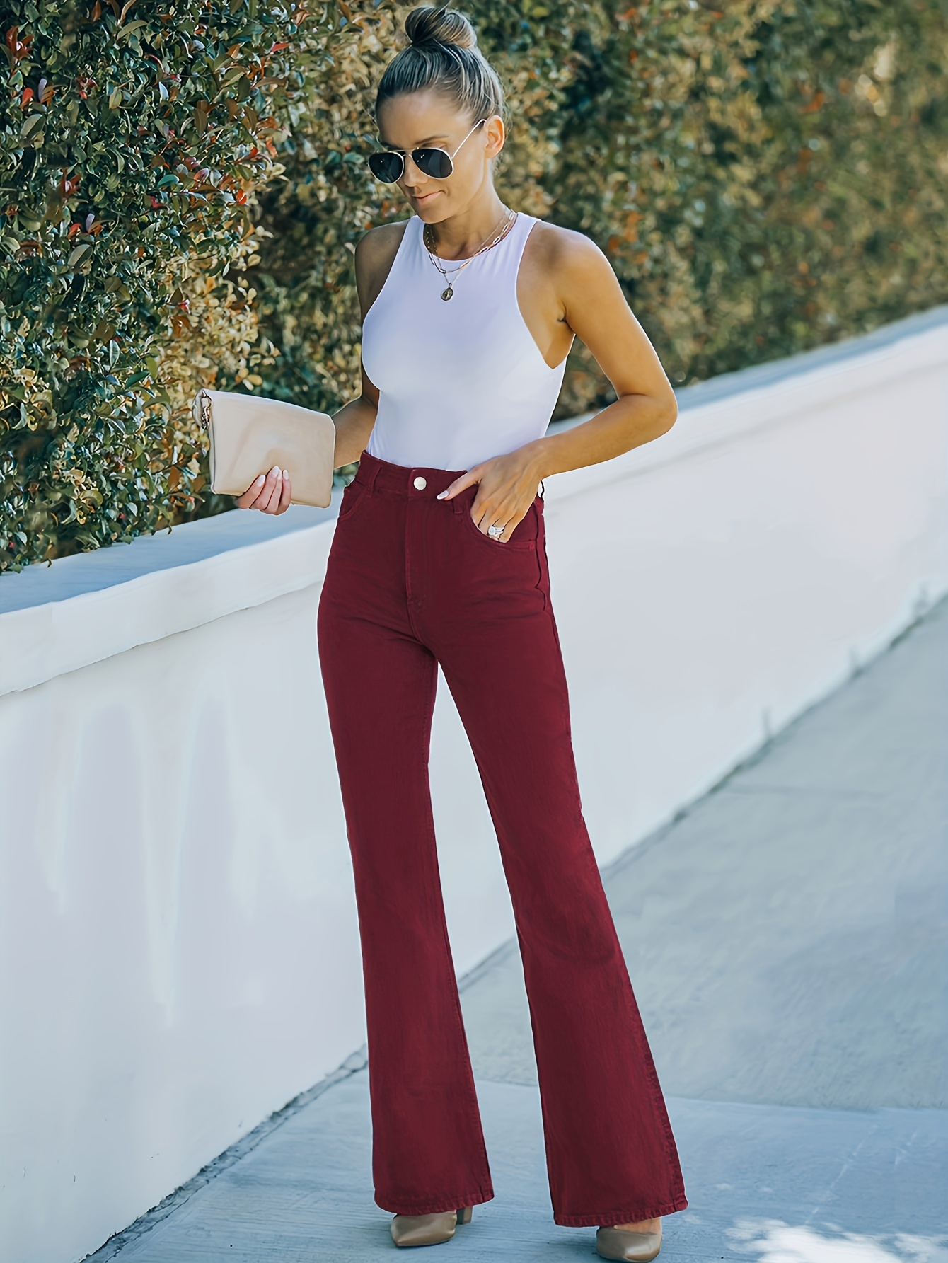 Red Flare Jeans for Women - Up to 80% off