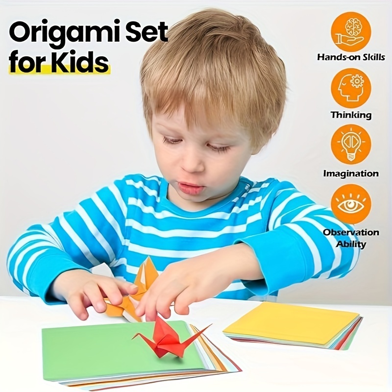 Origami Paper Square Colour Fold Craft Paper for Kids DIY Arts and Crafts  Projects, 3 Sizes 10 Vivid Colors, 600 Sheets