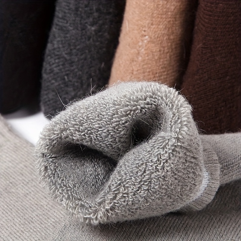 MOSOTECH Chaussettes chaudes pour homme, 5 paires de chaussettes thermiques  épaisses, semelle éponge, chaussettes d'hiver respirantes, chaussettes de  randonnée, cadeaux pour homme, 5 couleurs., 39-45 : : Mode