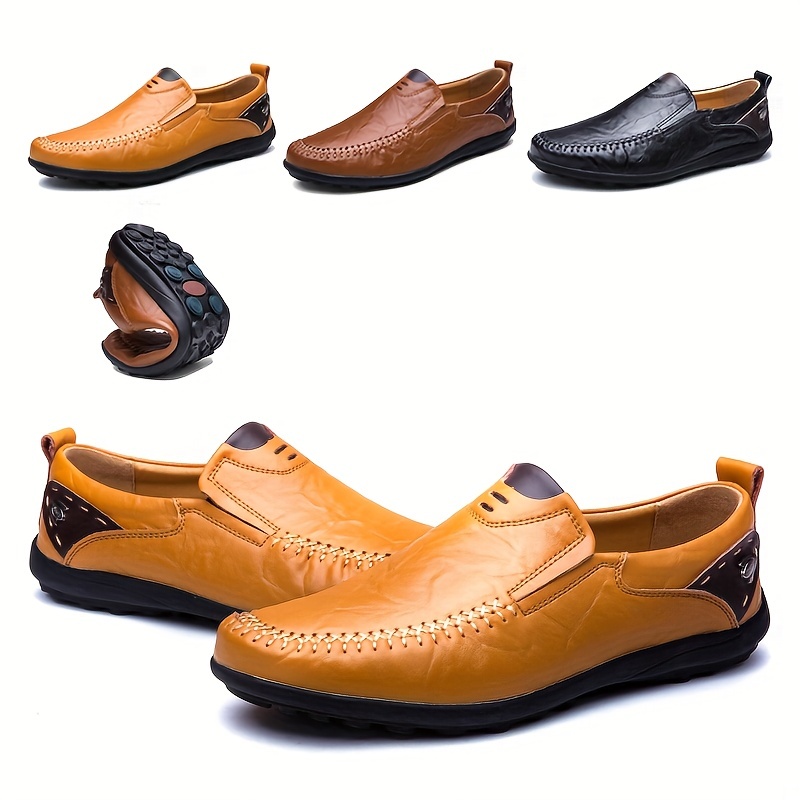 men s casual loafers breathable lightweight slip shoes