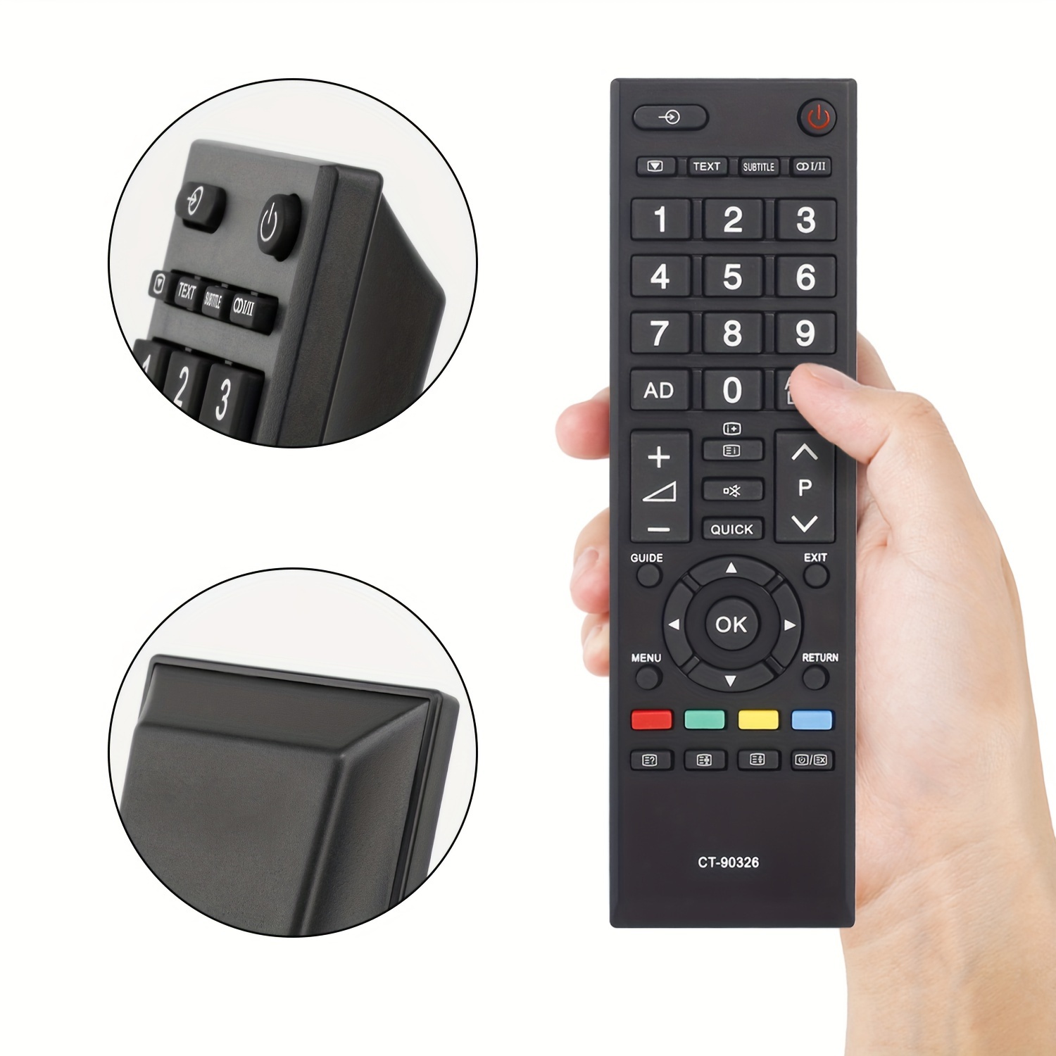 Ct-90326 Remote Control Compatible Replacement For Toshiba Tv/lcd/led,  Applicable 32lv713b 32av636db 32av713b 32av635db 32av615db 32rv635d  37rv635d 40lv713b 40lv665db 42av635d - Smart Home - Temu