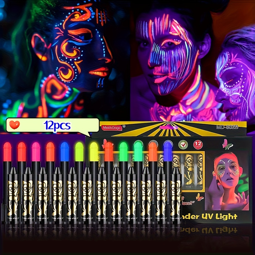  UV Glow - Neon UV Paint Stick/Face & Body Crayon