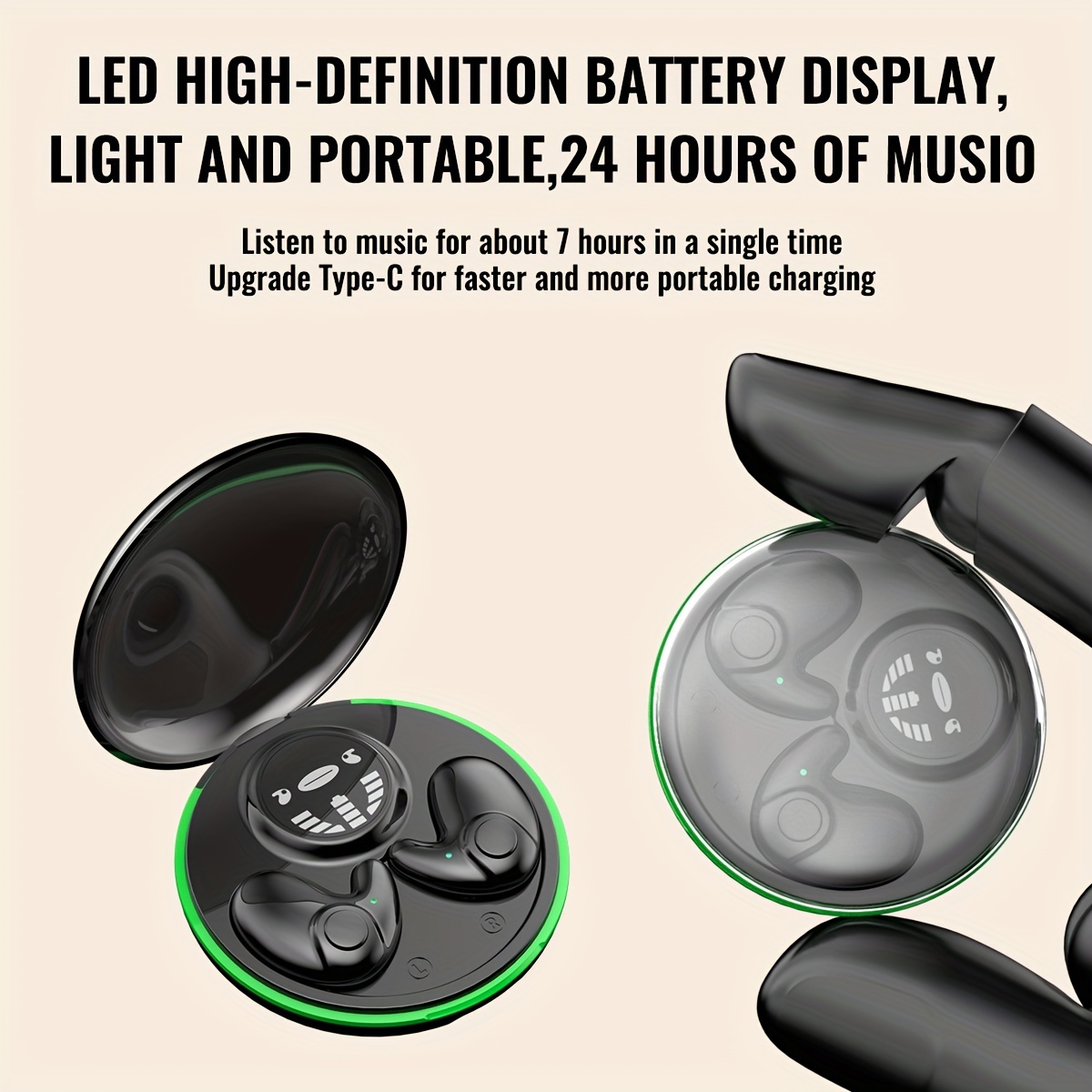 Ultra thin Sleep Wireless Earbuds Super Standby - Temu