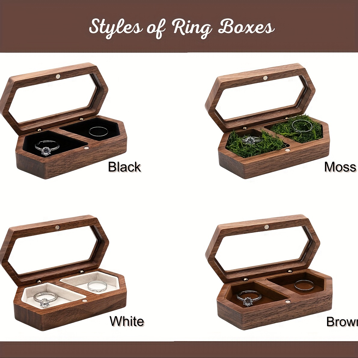 Wooden Ring Box - Walnut – My Roots Jewelry