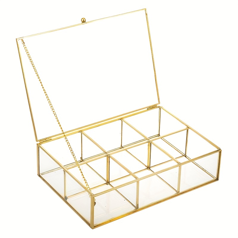 SOOVI Boîte de rangement avec couvercle carré à charnière multifonction boîtes  artisanales pour rangement de bijoux décoration (couleur : petit) :  : Cuisine et Maison