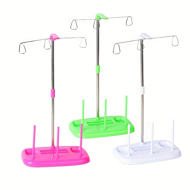 Embroidery Thread Spool Holder Stand Sewing Machine Accessories Three Spool  Thread Stand White Blue Pink Three Color for Choose