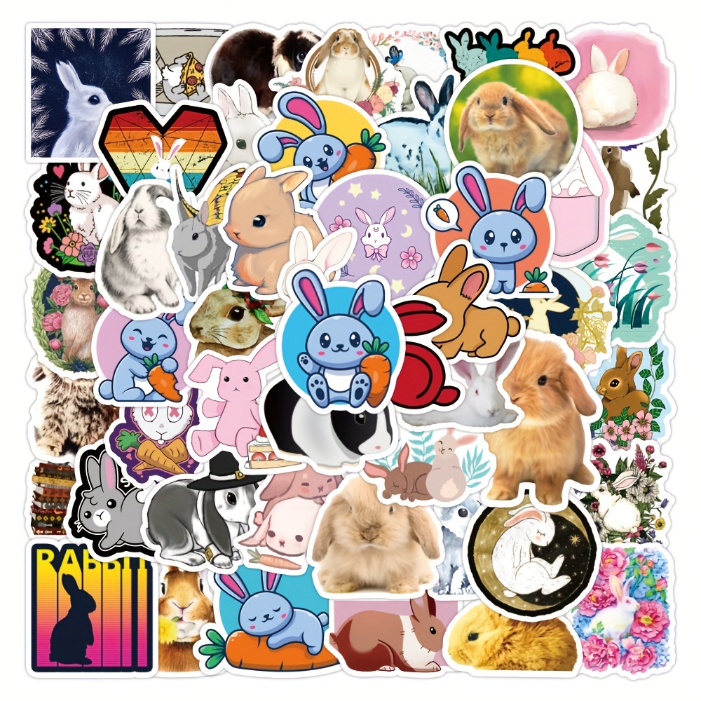 45 Pcs/box Cute Rabbit Daily Kawaii Decoration Stickers Planner  Scrapbooking Stationery Diary Stickers