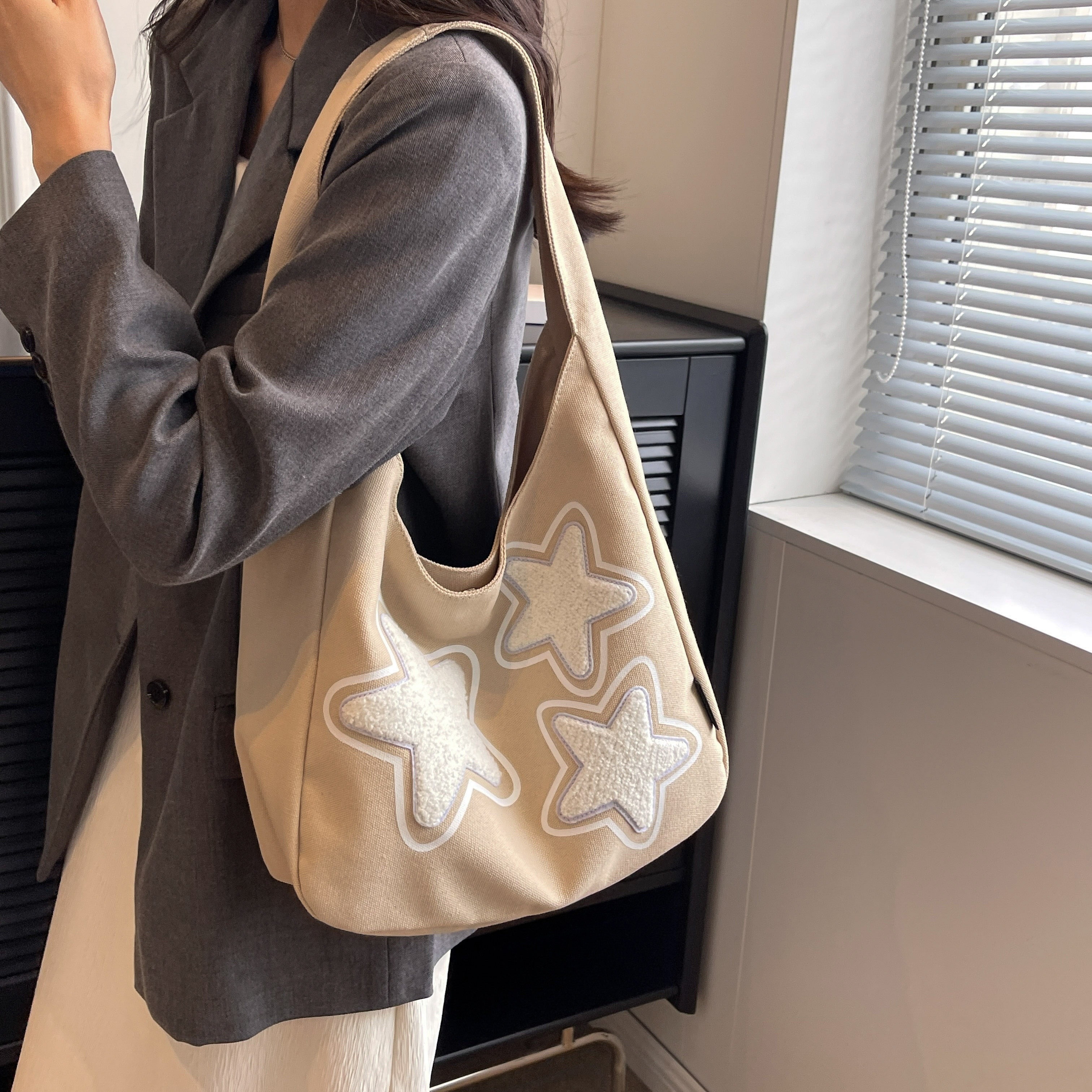 Sparkly star tote bag - large - various colours