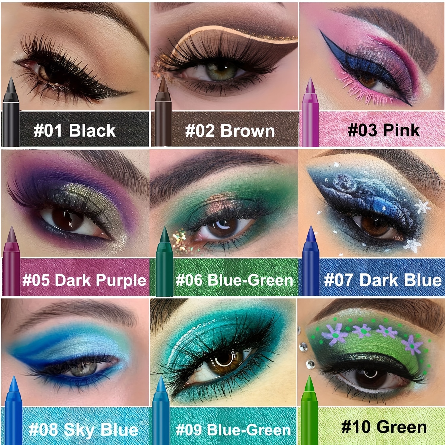 Waterproof Smoked Punk Gothic Eyeliner Halloween Makeup