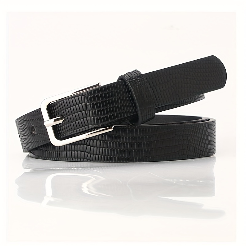 1pc Women Litchi Embossed Belt