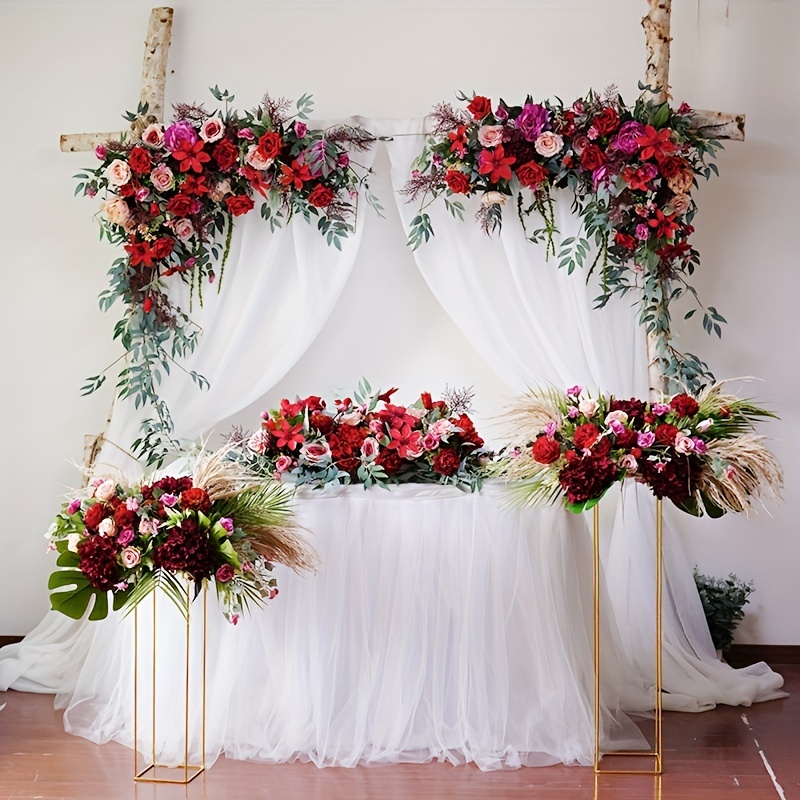 Fleurs artificielles pour décoration de voiture, porte, chaise, arrière,  mariage, fournitures de fête, ruban floral romantique