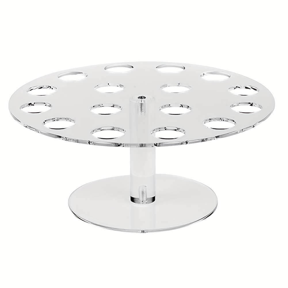 Acrylic Ice Cream Egg Cylinder Stand Holder with 16 Holes