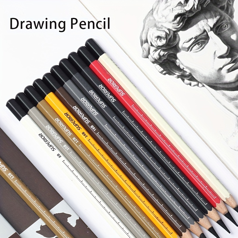 160pcs/set Sketch Pencils 2H HB B 2B 3B 4B 5B 6B 7B 8B 9B 10B 12B Carbon  Pen Soft Medium Hard Sketching Graphite Drawing Pencils Kit For Adult  Artists