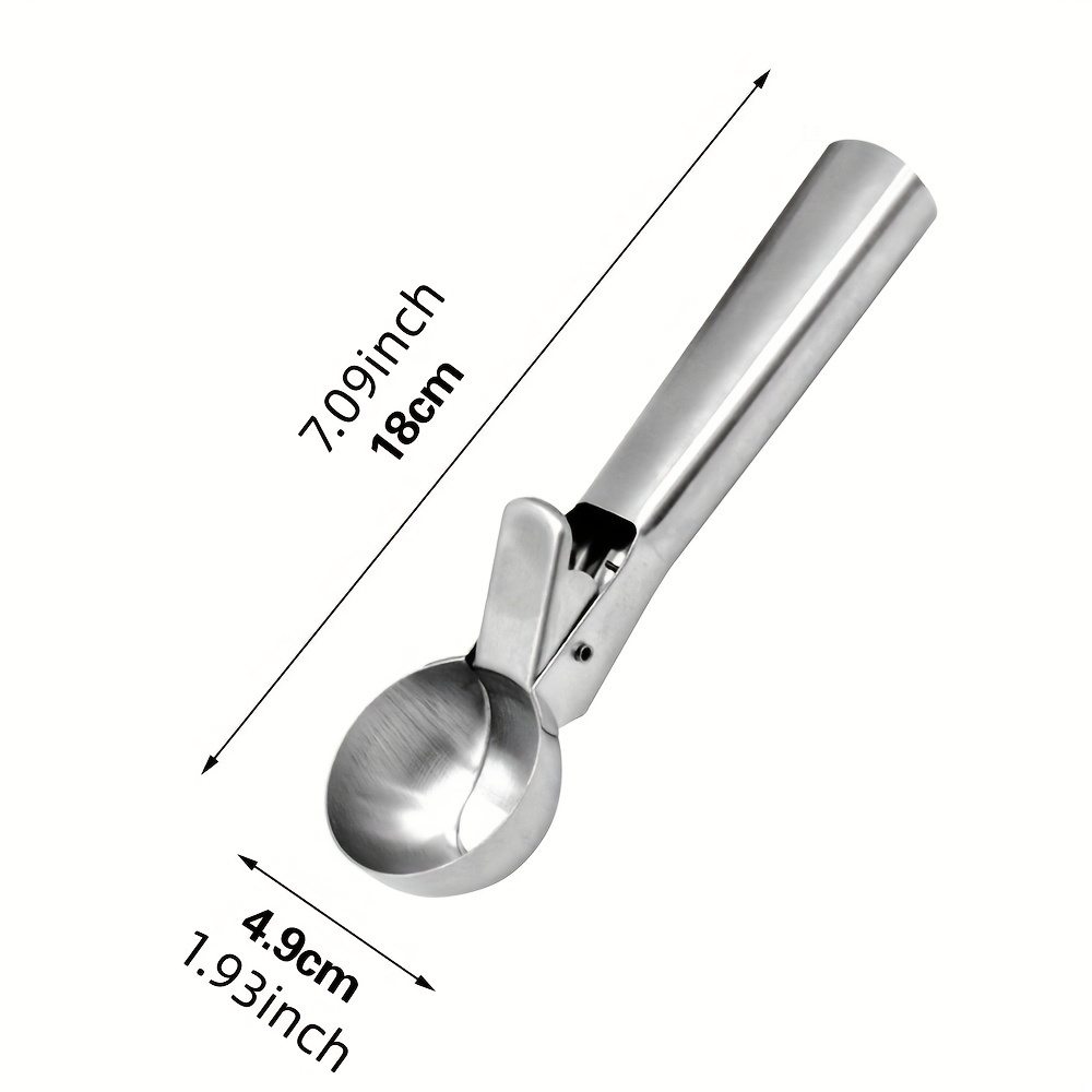 Large Stainless Steel Ice Cream Scoop - Creative Kitchen Gadget For Easy  Scooping And Serving - Temu