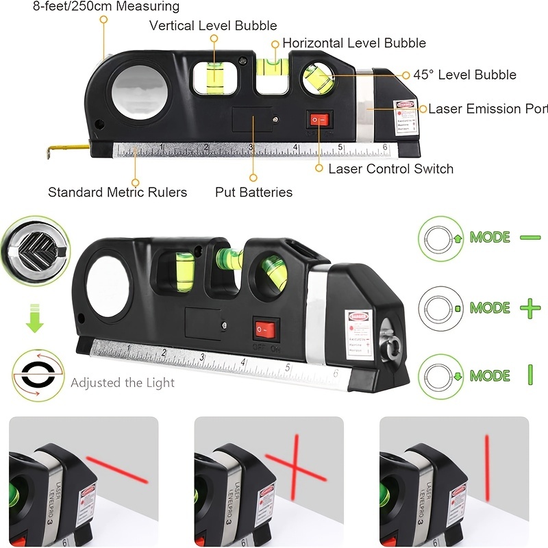 Laser Level Line Tool Multipurpose Laser Level Kit - Temu