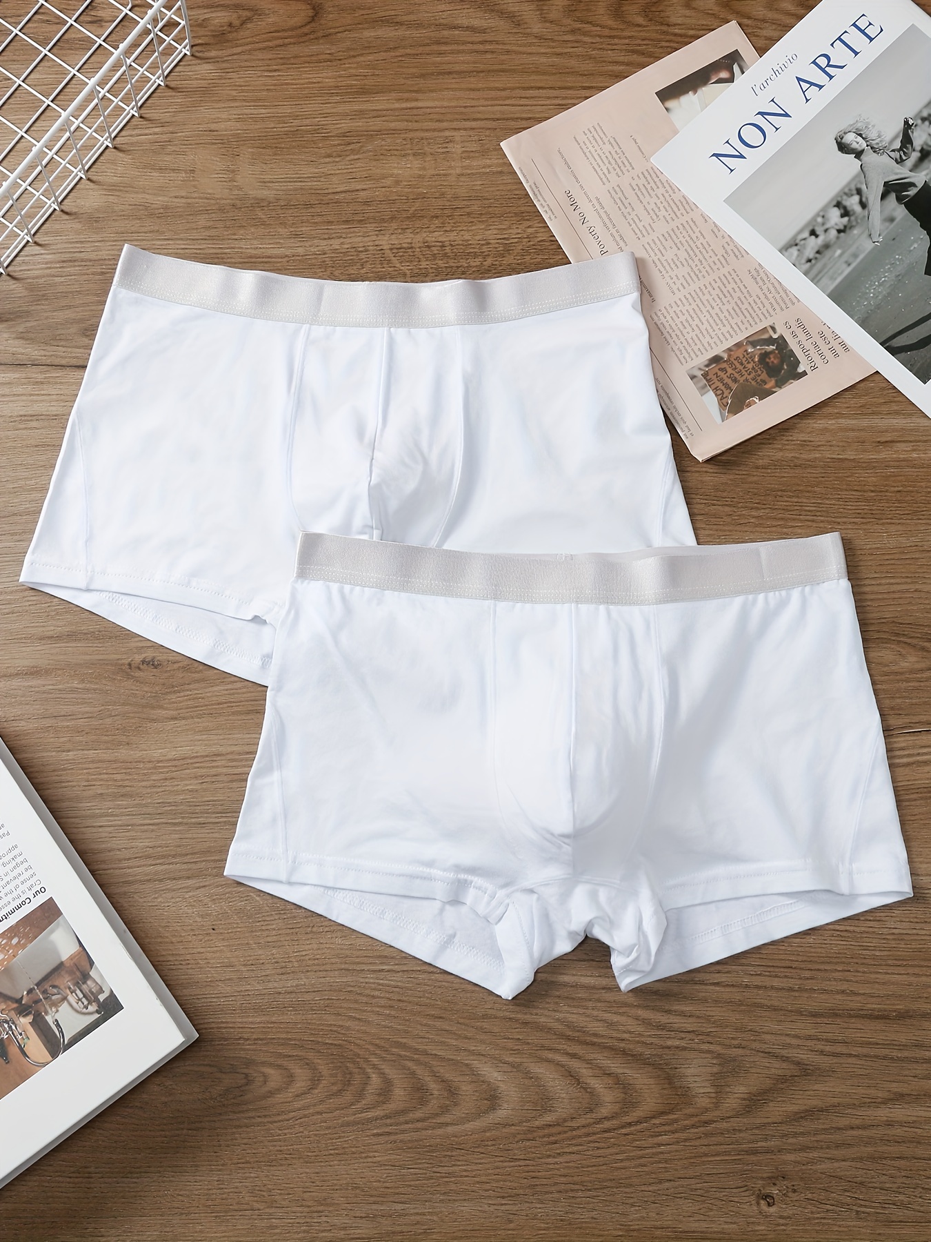 Men's Boxer Briefs Cotton Breathable Comfortable Underwear - Temu