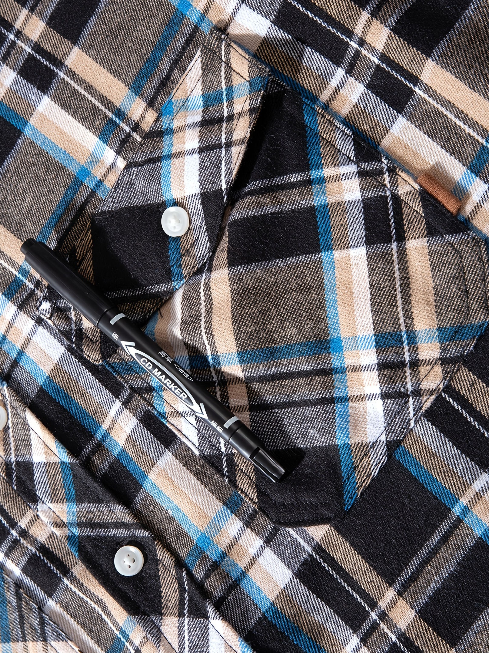 Men's Pop Flannel Plaid Shirt Regular Fit Long Sleeve Casual - Temu
