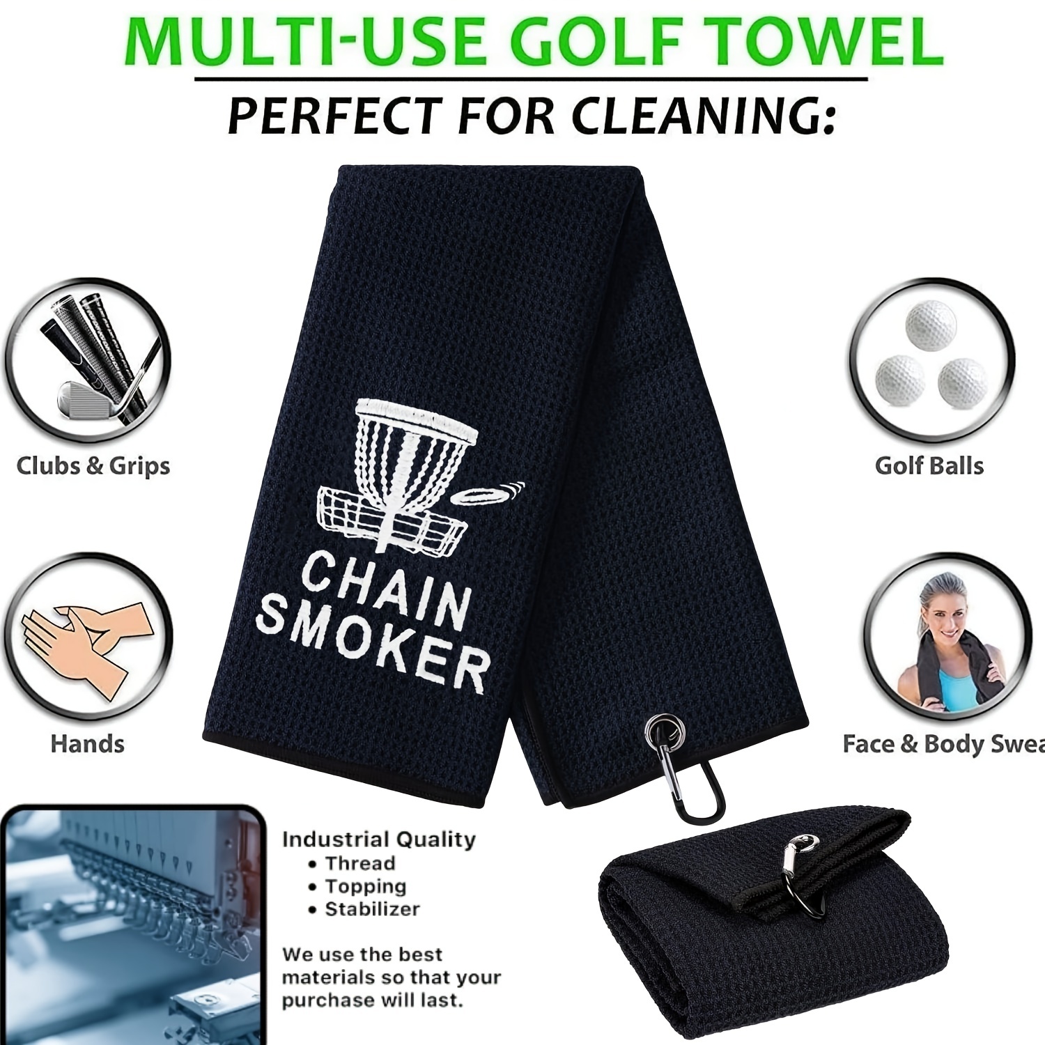 Embroidered Funny Golf Towel With Clip Perfect Golf Gifts - Temu