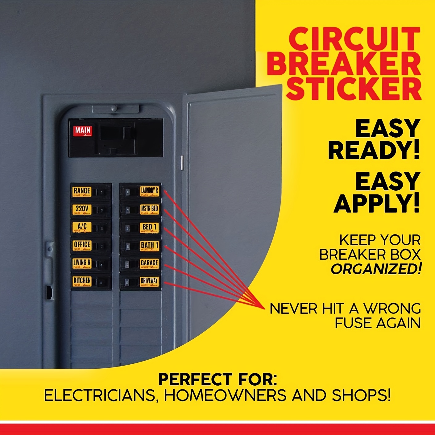 Circuit Breaker Box Labels Conspicuous Identification Temu