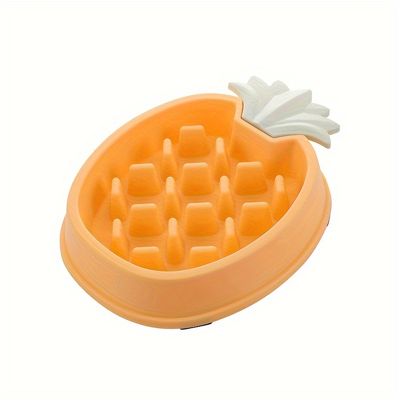 Random Color Pineapple Shaped Slow Feeder Pet Bowl Anti-choking Dog Food  And Water Bowl Plastic Pet Slow Feeding Basin Pet Puzzle Food Feeder - Temu