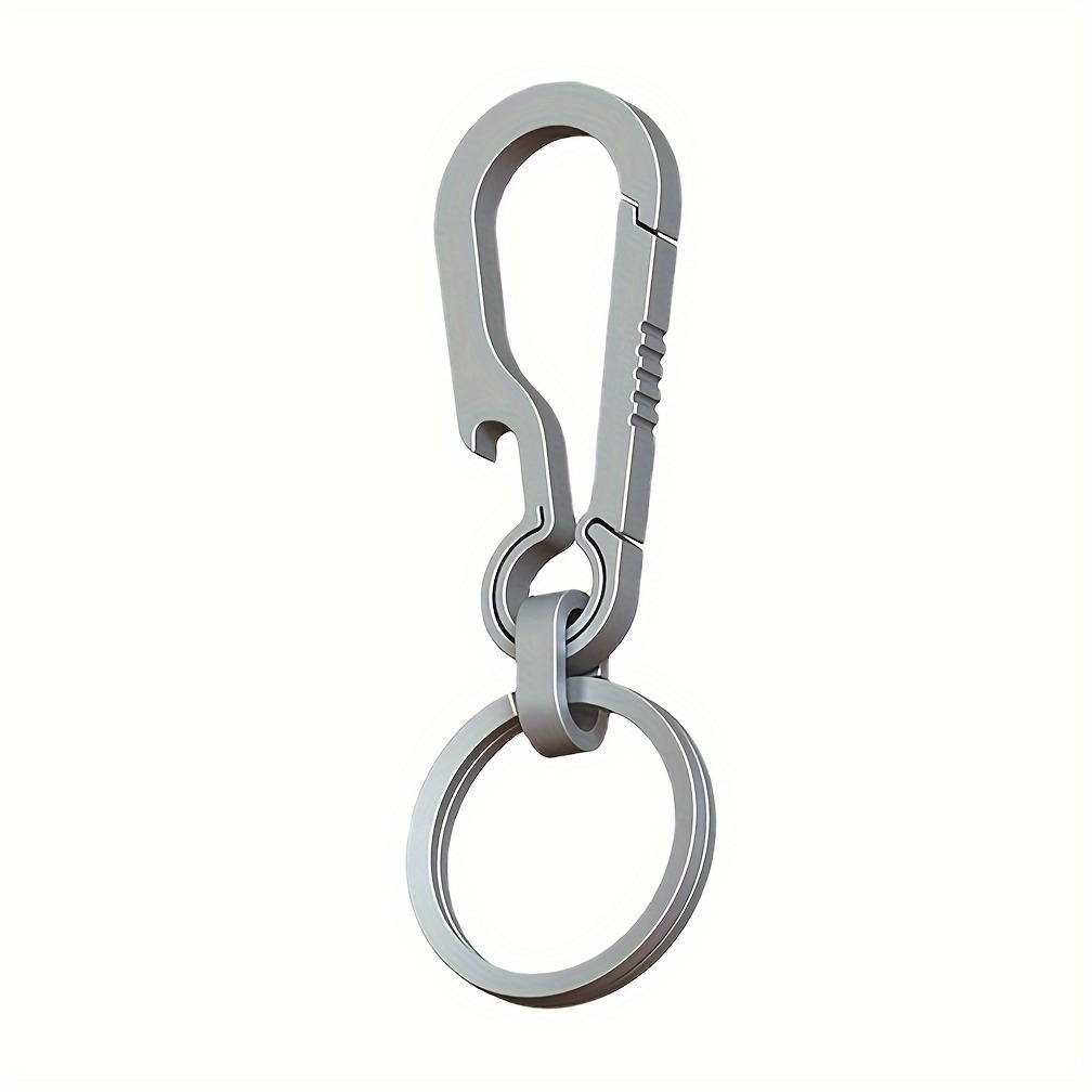 Simple Titanium Alloy Keychain, Titanium Ring Keychain Keys