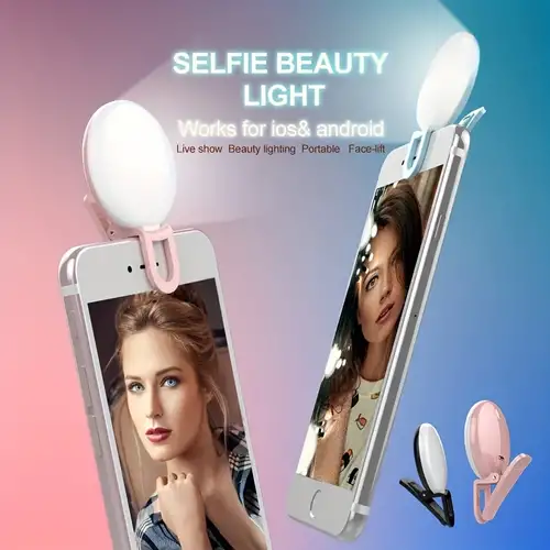 Mini Selfie Ring Light LED Flash Phone Lens Light Clip ricaricabile USB  Lampada di riempimento per telefono cellulare Luci per selfie da donna -  Temu Italy