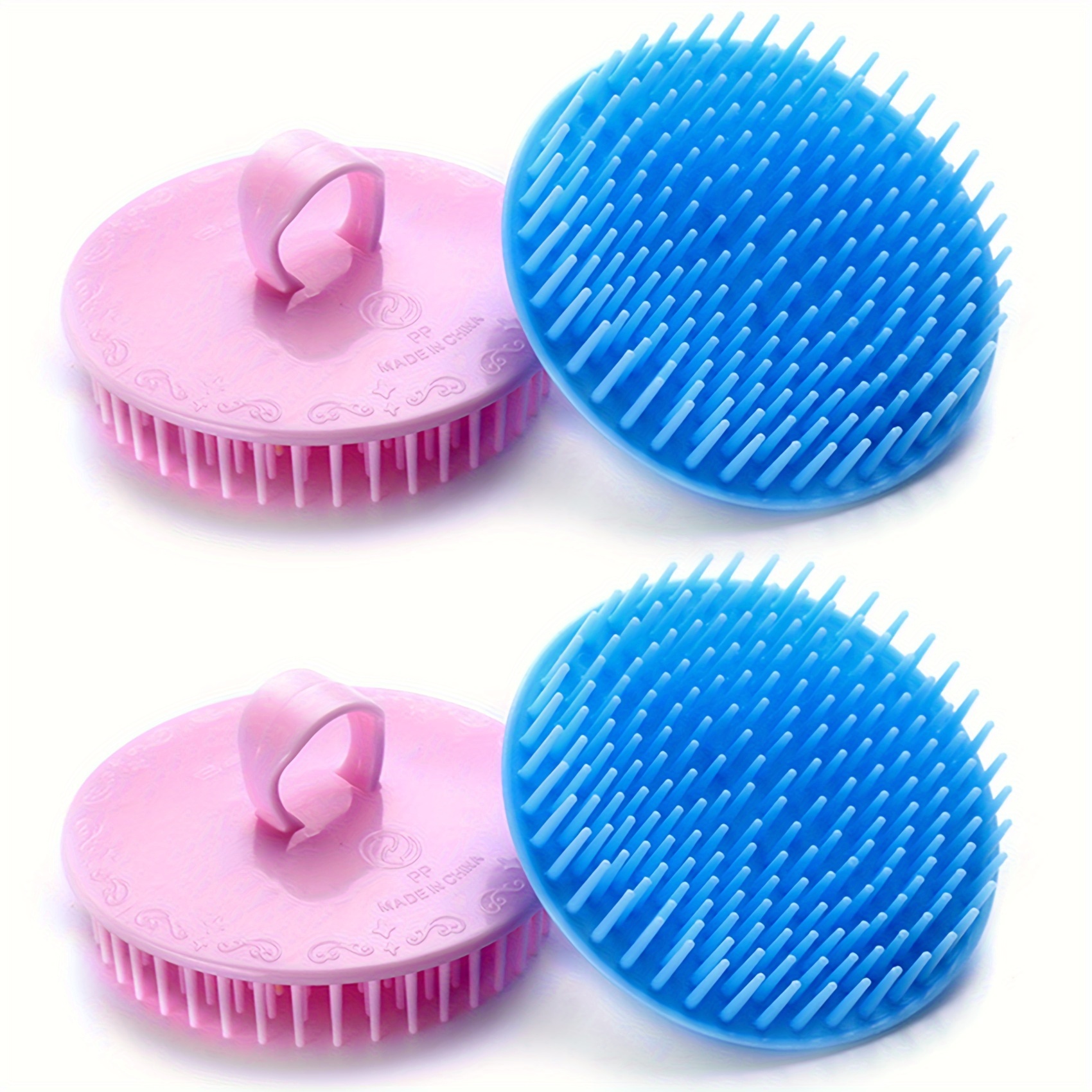 

4pcs Hair Scalp Brush Dandruff Cleaning Brush Shower Scalp Shampoo Brush Scalp Massager Bathroom Accessories