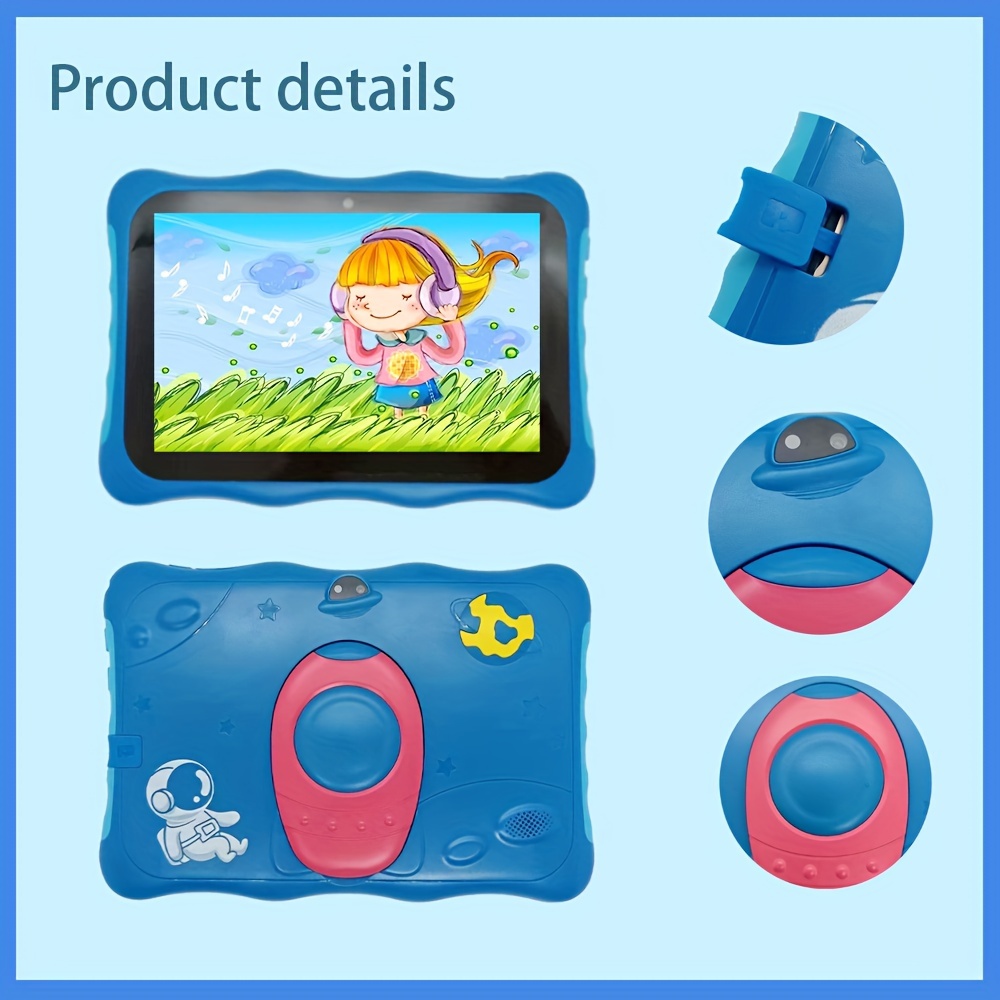Tablette Enfants 7 Pouces, Android 11 Tablette pour Enfant 2Go RAM 32Go ROM  Quad Core Contrôle Parental WiFi Bluetooth avec Double Caméra Kid-Proof  Étui pour Tablette Tactile Éducative(Rouge) : : Informatique