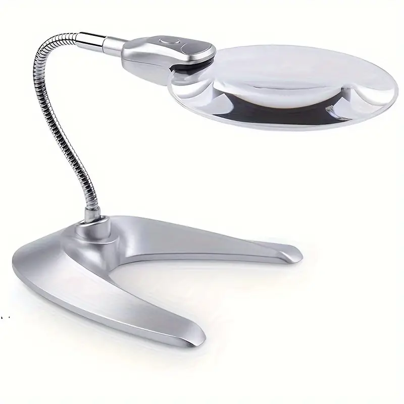 3x Giant Hands Free Desktop Big Magnifying Glass with 4 LED Lights