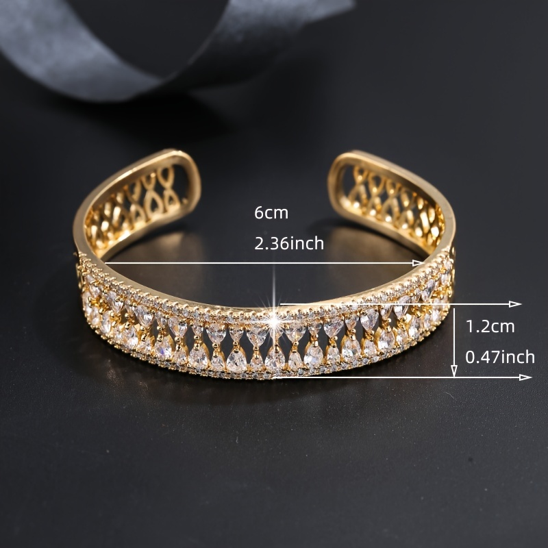 Stylish Double Row Zirconia Bangle
