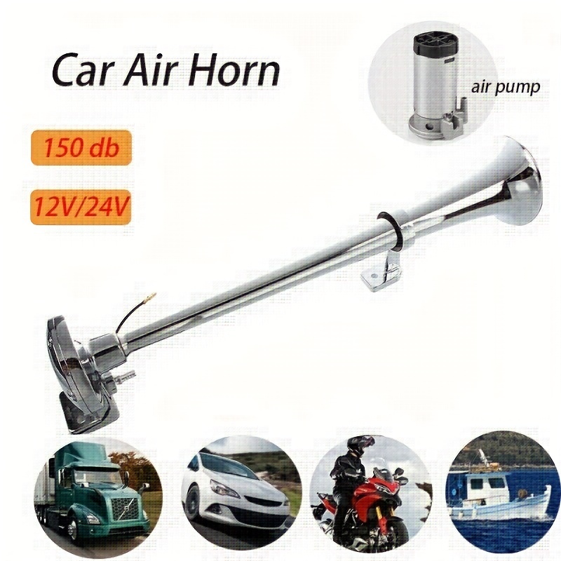 Car Truck Horn 12v/24v Train Air Horn Loud Universal - Temu