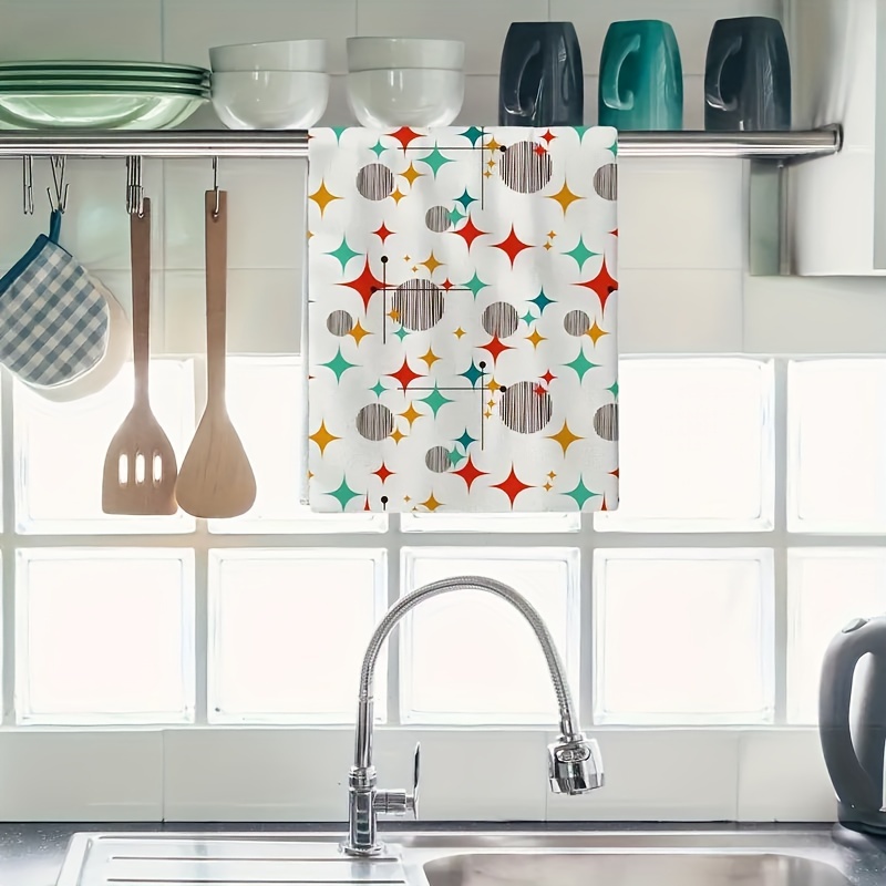 Polyester Dish Cloths, Mid-century Modern Microfiber Kitchen