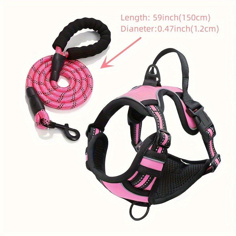 Dog Harnesses with Handle - Mesh Back with Reflective all round