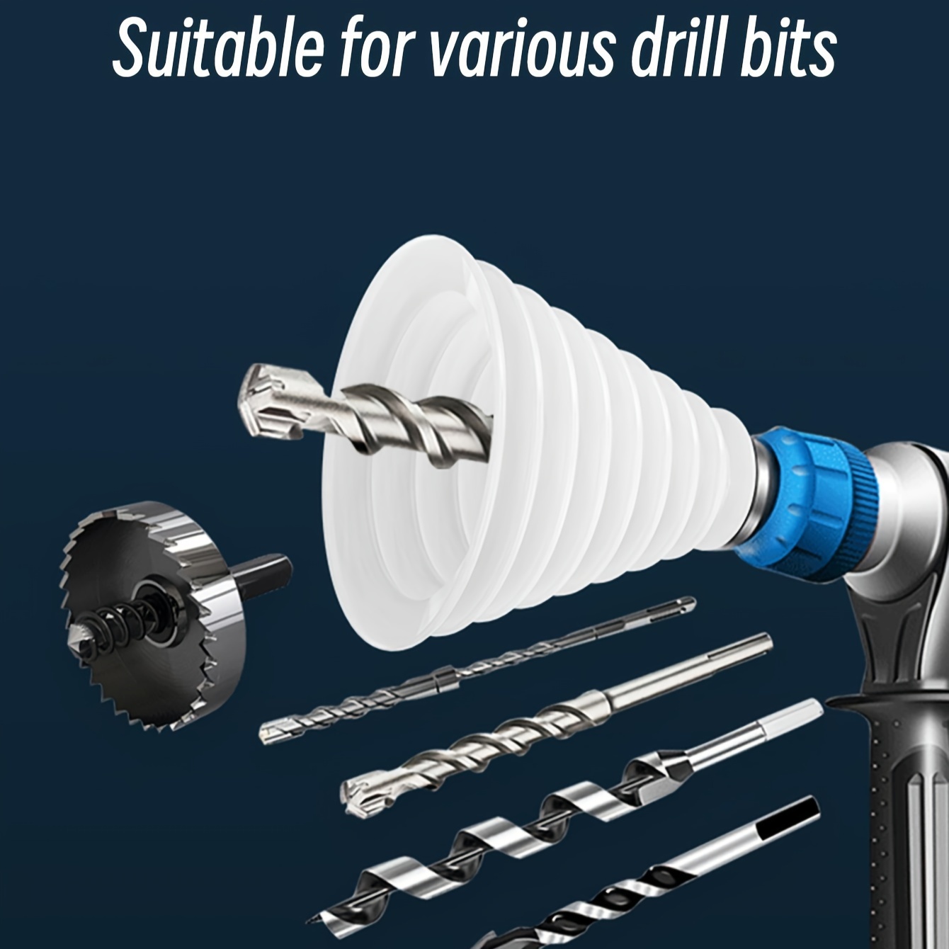 Drill Dust Collector Drill Bit Accessories Bowl Dust Collector,Electric  Hammer Dust Cover to Ash Bowl, Impact Drill Dust Stopper, Electric Drill  Dust Collector 