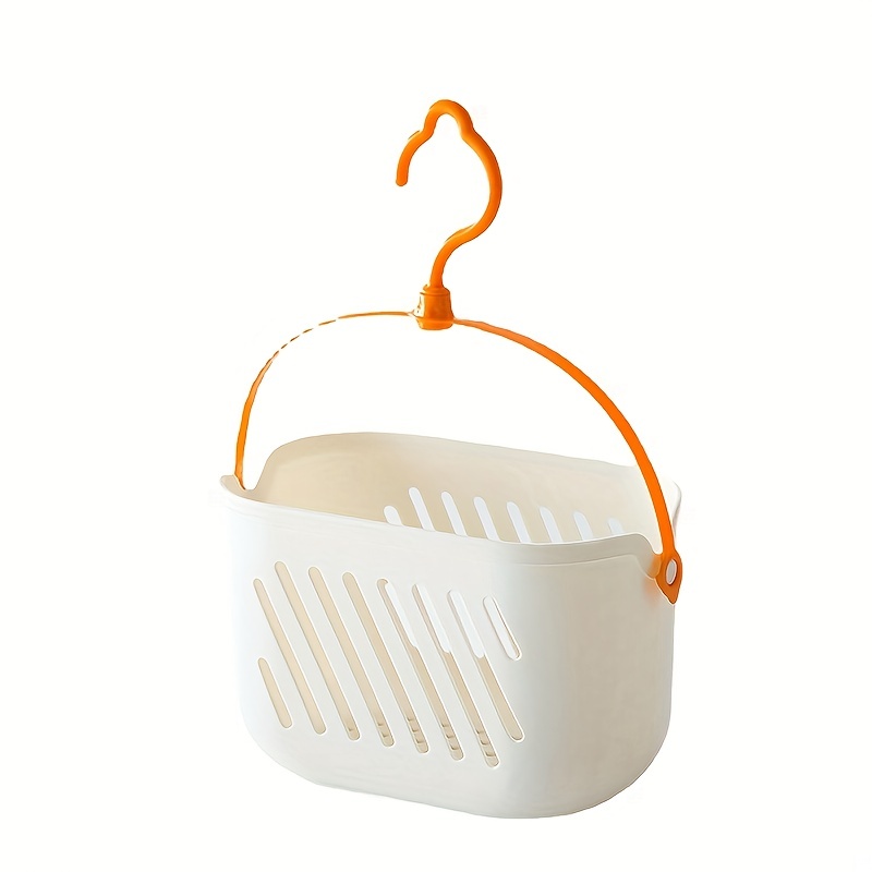 1pc Hanging Storage Basket For Bathroom, Kitchen Or Laundry Room, Plastic Shower  Caddy Organizer