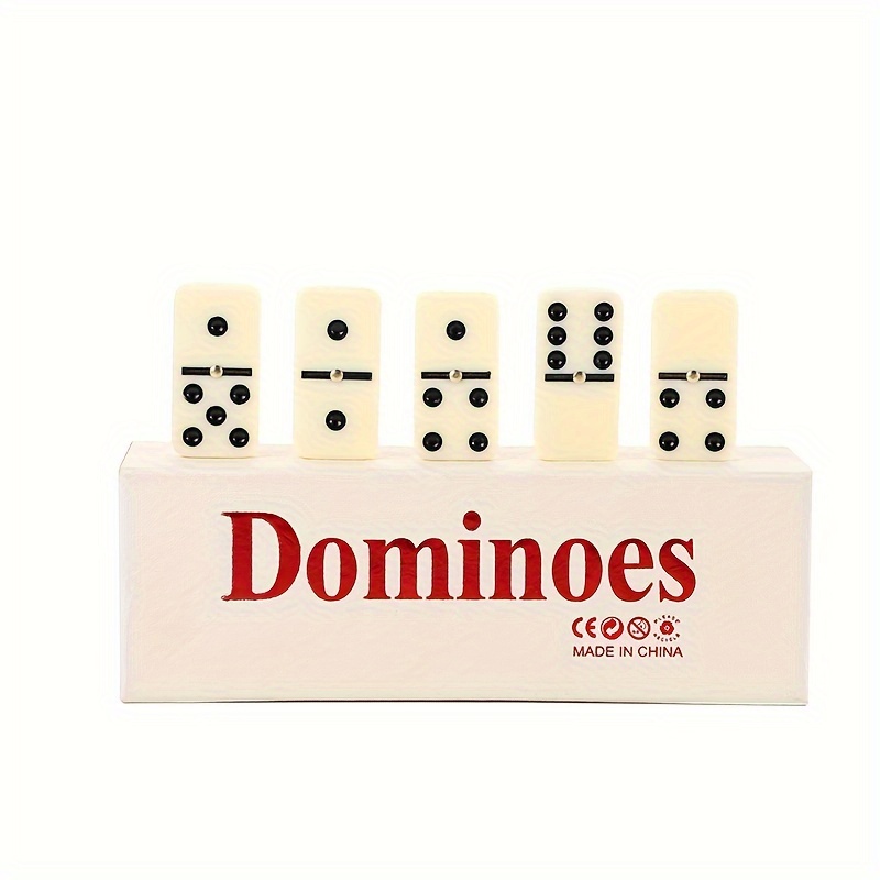 Juego de dominó para adultos – Juego de dominó de tamaño de viaje de 28  azulejos para familias y niños de 9 a más – Juego de dominó doble de seis