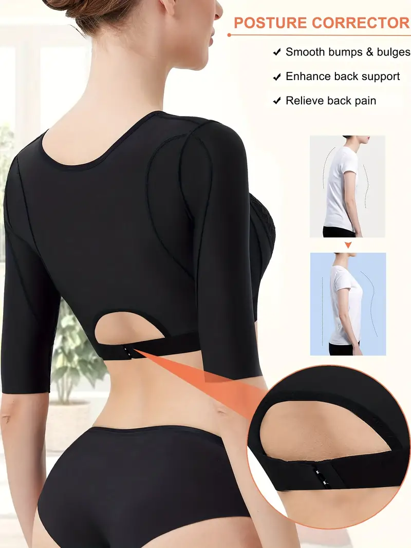 Posture Corrector Tops, Post Surgical Arm Shaper Slimmer Open Bust Body  Shaper, Women's Underwear & Shapewear
