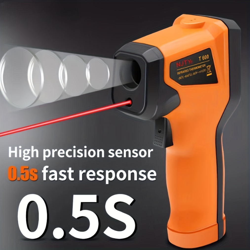 T-600 Temperature Gun, Infrared Thermometer Gun, Handheld Non-contact High  Temperature Gun, Suitable For Industrial, Cooking Tester, Pizza Oven, Car