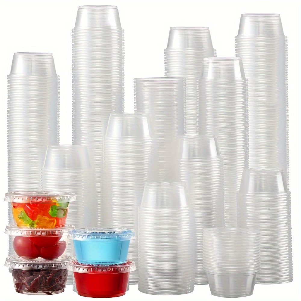 Disposable Clear Cups Lids Mini Cups Sauces Condiments - Temu