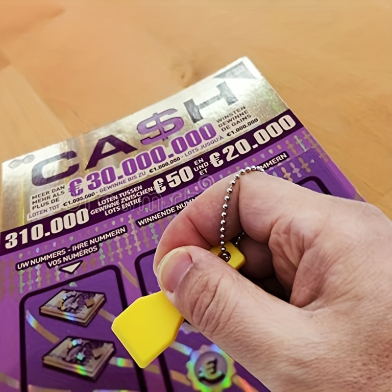 Plastic Scraper Lottery Scratcher Tool Keychain For Men - Temu