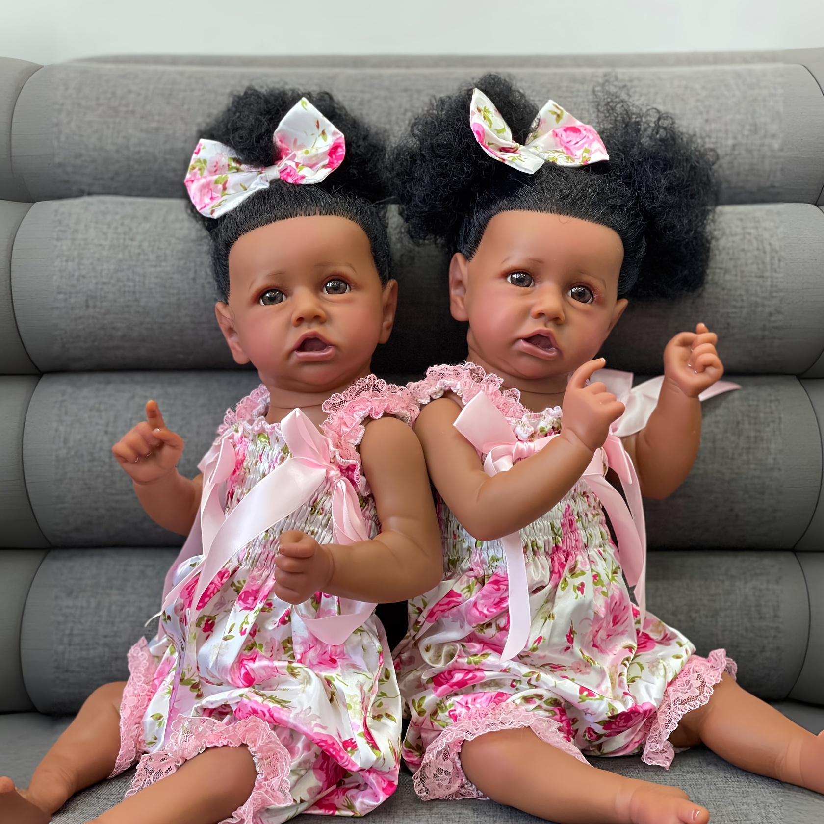 Lifelike Black Reborn Baby Dolls - Realistic-Newborn African American Dolls  with Full Vinyl Body - Gift for Kids Age 3