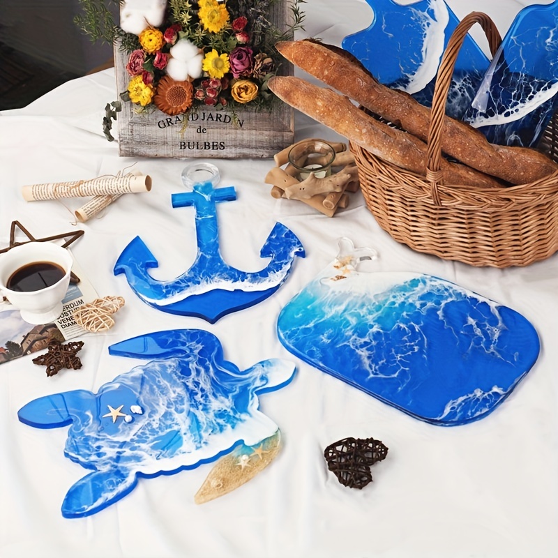 Epoxy Resin Silicone Tray Molds Turtle Whale Anchor Shape - Temu