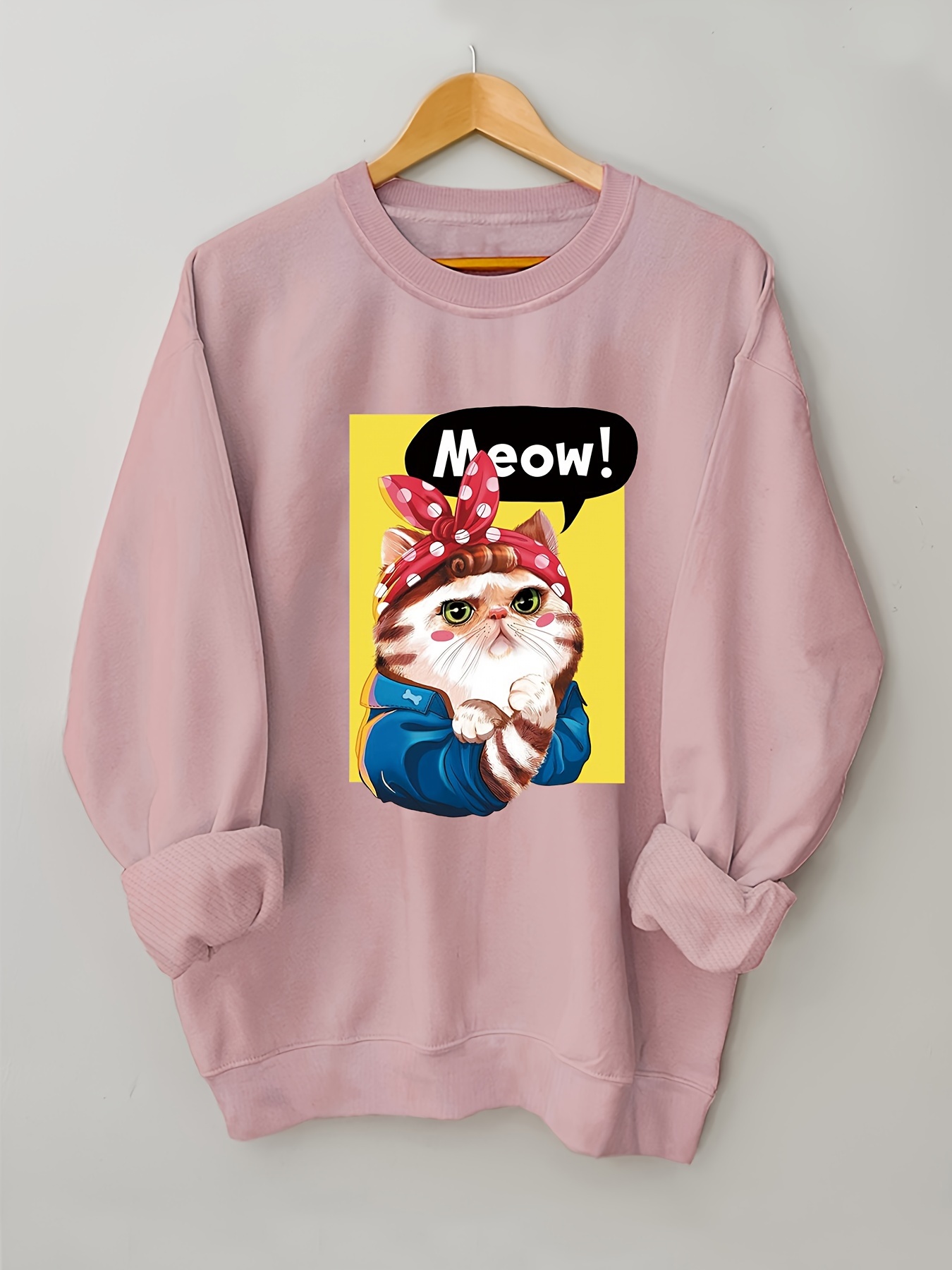 GETADME Autumn and Winter Women's Plus Size Hooded Plaid Printed Sweatshirt Fashion Casual Simple Sweatshirt