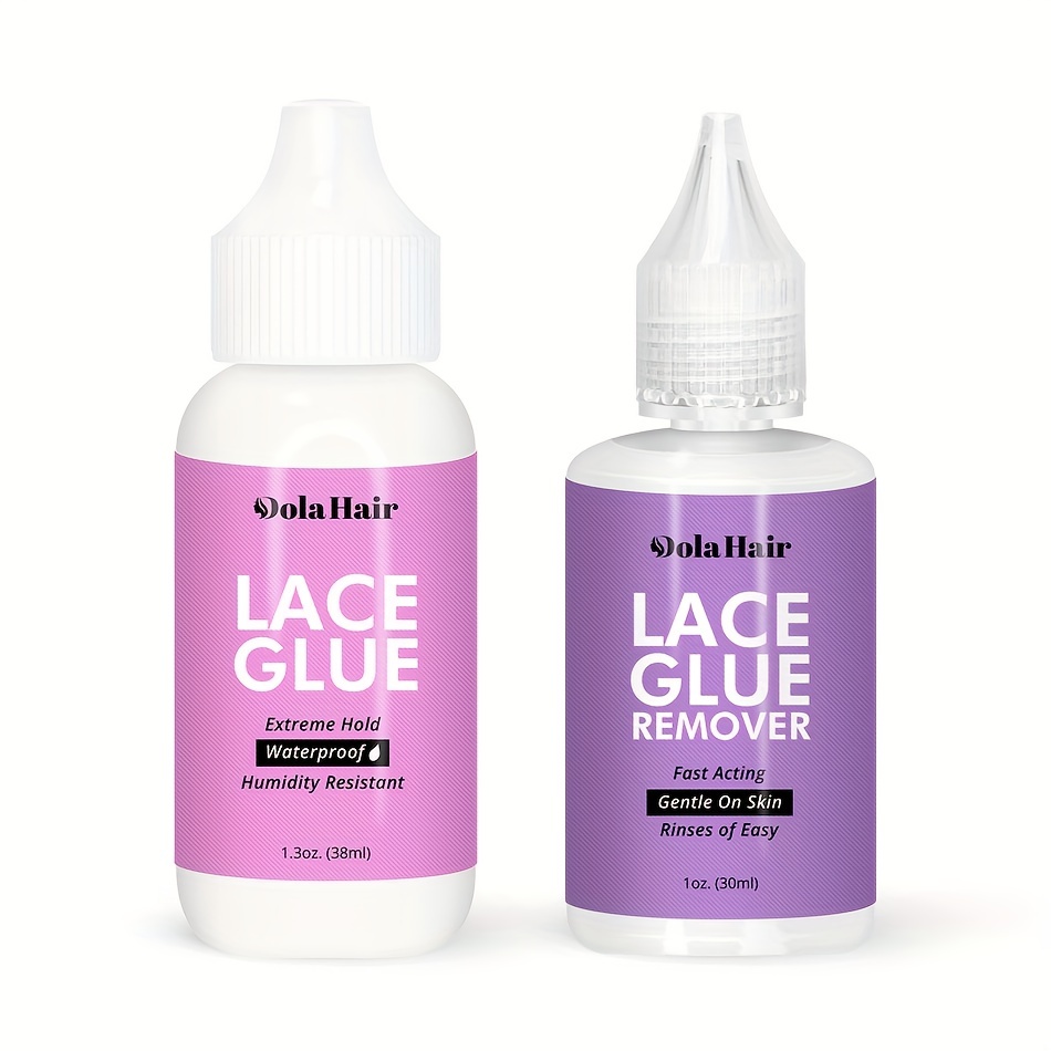 Wig Install Kit Wig Glue 1.34OZ, Waterproof Lace Front Wig Glue For Wigs  With Tools And Hair Wax Stick (Wig Glue/Wig Glue Remover/Hair Wax Stick/Edge