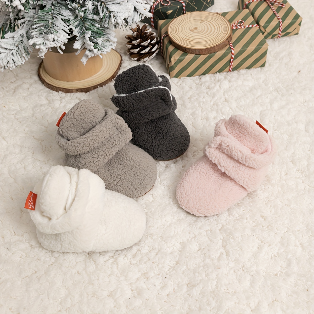 Newborn Socks Girl Woolen Baby Shoes, Infants Toddler Crochet Knit