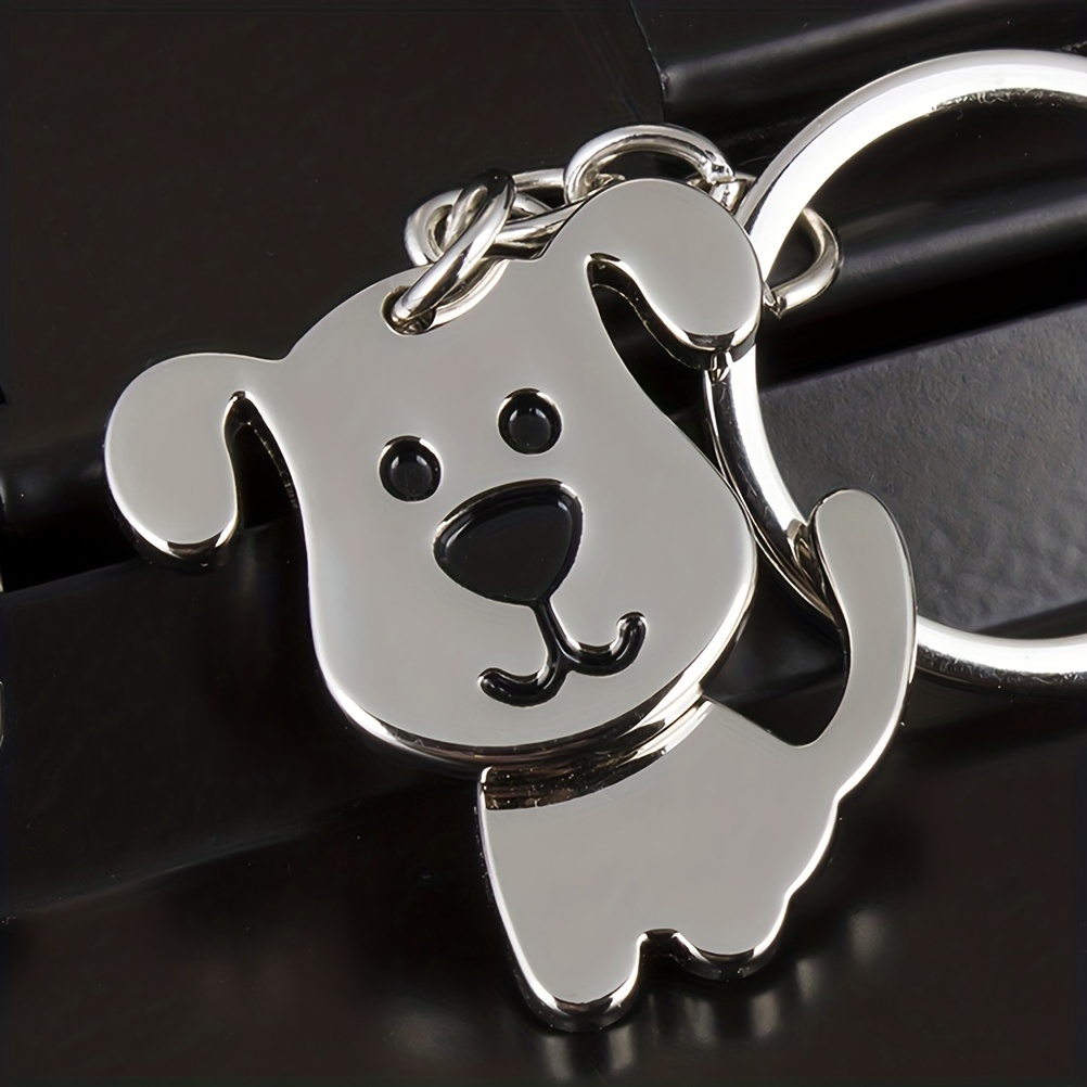 Black Dog Keychain Cute Animal Key Ring Pendant Car Key Ornament